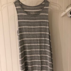 Justice Girls Grey Striped Tank Top